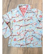 NICK &amp; NORA Birds Pajama Top Size S Christmas Holiday Cardinal birdhouse... - $17.00