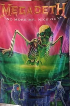 Megadeth No More Mr. Nice Guy Flag Cloth Poster Banner Cd Thrash Metal - £15.99 GBP
