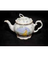 Vintage CROWN DORSET Ceramic Teapot &amp; Lid Victorian Floral STAFFORDSHIRE... - $32.46