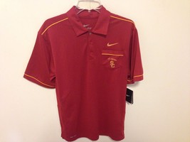 NCAA USC Trojans Mens Polo Shirt Dri Fit Size Mens Small  by Nike NWT - £24.50 GBP