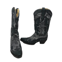 Corral Boots Rustic Black Eagle Inlay Leather Cowboy Boots 8.5 Western Rancher - £183.06 GBP