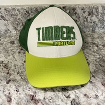 Adidas Portland Timbers Color Block White Lime Green Cap Adjustable MLS - $13.58