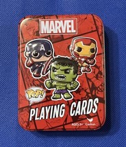 POP Marvel Comics Superheroes Playing Cards Tin Hulk Captain America Iron Man - £7.64 GBP