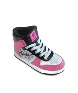 Mattel Barbie Lace Up High Top Sneakers Big Girls Size 3 Shoes Pink Whit... - £46.56 GBP