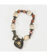 Heart Locket Bracelet Estate Sale Find w/ Key - $7.83