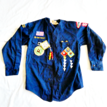 Vintage Blue Cub Scout Boy Shirt V-neck Wisconsin Patches Pins 70's Size... - $455.03 MXN Vintage Blue Cub Scout Boy Shirt V-neck Wisconsin Patches Pins 70's Size... - $455.03 MXN