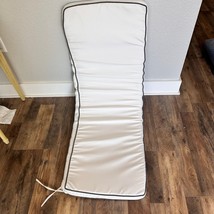 Sunbrella Corded Bench Cushion Ties Indoor Outdoor 56&quot;X19.5&quot;x2&quot; Neutral Canvas - £93.22 GBP