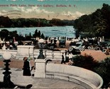 Delaware Park Lake from Art Gallery Buffalo NY Postcard PC10 - $4.99