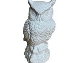 Genuine Bone China OWL Sculpture White Statue Home Decor *RARE Vintage Bird - $50.00