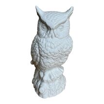 Genuine Bone China OWL Sculpture White Statue Home Decor *RARE Vintage Bird - $50.00