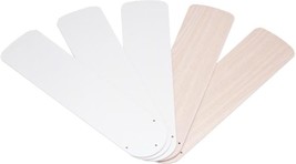 42-Inch White/Bleached Oak Replacement Fan Blades, Five-Pack By Westinghouse - £33.20 GBP