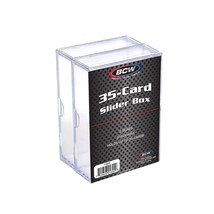 1 pack of 2 BCW 2-Piece Slider Boxes. Holds 35 Standard Sized Cards. - $8.81