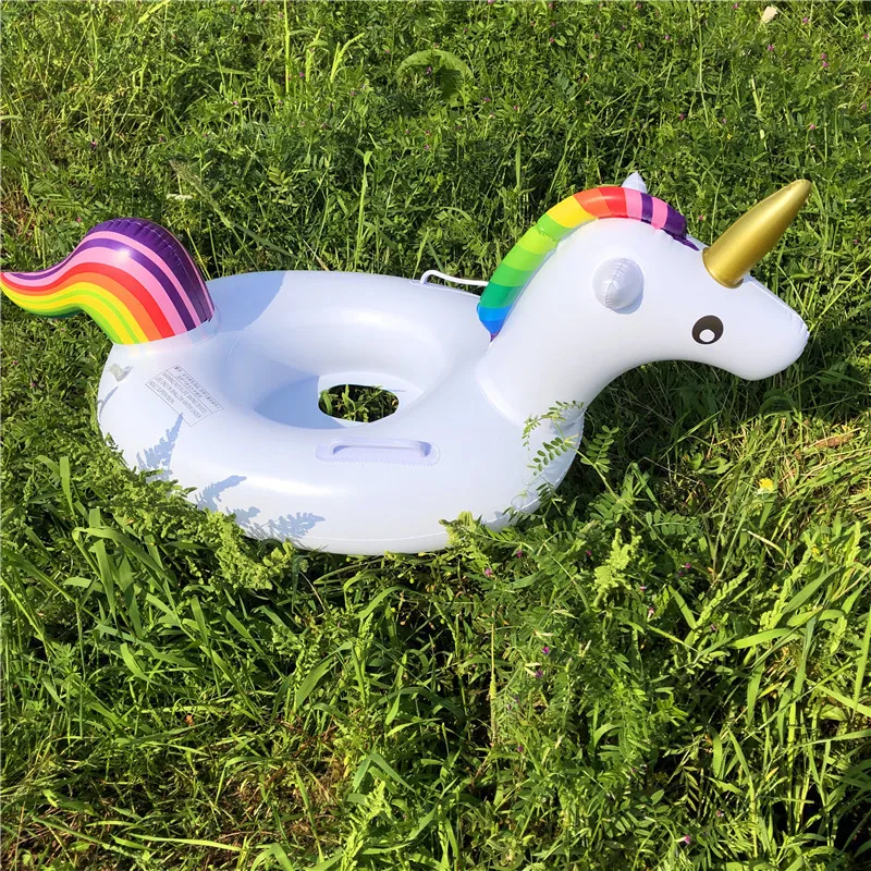 Children Swimming Unicorn Seat in Summer Infant Inflatable Water Toys Equipment - £15.05 GBP