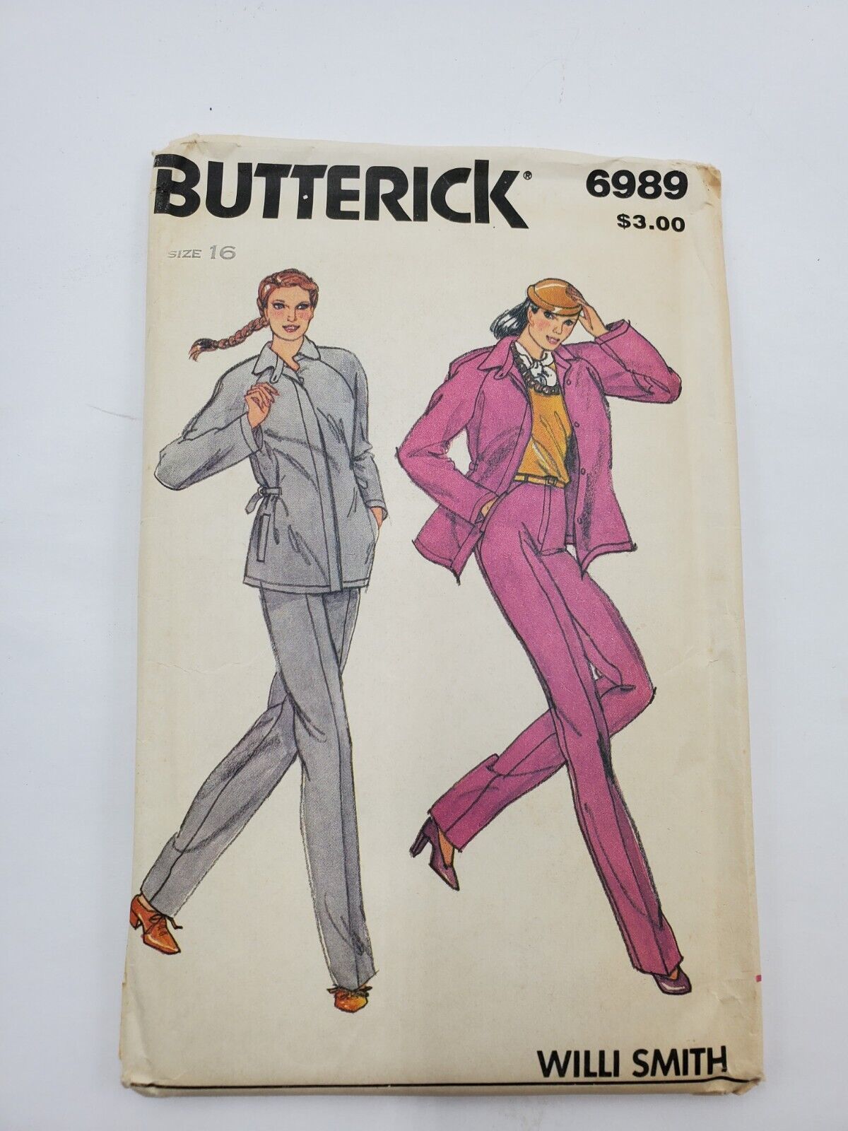 Butterick 6989 Sewing Pattern Misses Ladies Jacket and Pants Cut Vintage Size 16 - $7.88