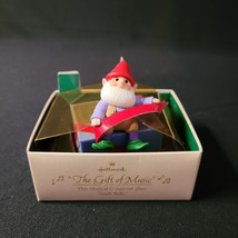Hallmark Christmas Ornament 1984 The Gift Of Music Box Elf Plays Jingle Bells - £6.99 GBP