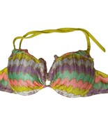 Womens Victorias Secret Zig Zag Chevron Print Knit Push Up Bikini Top Si... - $19.79