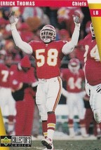 1997 Upper Deck Derrick Thomas Football Trading Card #438 Kansas City Chiefs - £1.47 GBP