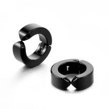 1pair Anti-allergic Titanium Steel Earring Punk Rock Stud Earrings Men Fashion J - £10.50 GBP