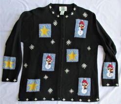 The Quacker Factory Women&#39;s (Ugly) Christmas Cardigan Sweater Size Medium - £14.38 GBP