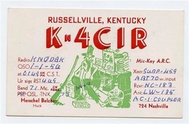 QSL Card Kn4CIR Russellville Kentucky 1956 - £7.75 GBP