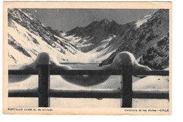 Chile Portillo Andes Mountains Los Tres Hermanos Gran Hotel Terrace Postcard - $4.99
