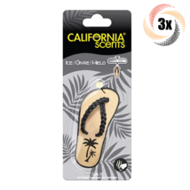 3x Packs California Scents Ice Scent Sandal Car Hanging Air Freshener - £12.94 GBP
