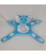 SNUGGIN’ BLUE ELEPHANT Pacifier Holder Keeper Stroller Attachment Plush Toy - £46.45 GBP