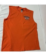 Harley Davidson T-Shirt Men&#39;s Size XL Myrtle Beach Orange Sleeveless No ... - $18.61