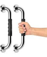 2 Pack 12 Inch Anti-Slip Shower Grab Bars w/Rubber Grip, iMomwee Chrome ... - $26.99