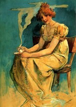 Art Print Nouveau Alphonse Mucha Cafe Vintage Giclee Canvas - £8.68 GBP