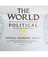 1995 World Map Political Physical Double Sided National Geographic 29 x ... - $548.13 MXN