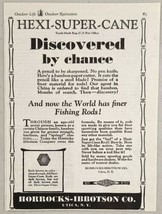 1930 Print Ad H-I Horrocks-Ibbotson Hexi-Super-Cane Fishing Rods Utica,New York - £10.52 GBP