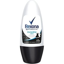 Rexona Invisible Aqua Women Deodorant Roll-On, (6 x 50 ml)  - £66.07 GBP