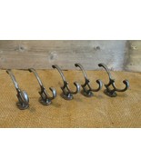 5 EDWARDIAN HOOKS COAT HAT RACK NEW VINTAGE LOOK VICTORIAN METAL IRON ST... - $24.99
