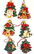 Christmas Ornaments Set of 11 All 3 1/2&quot; To 5&quot; Glazed Polymer - $20.56