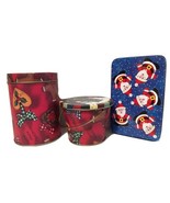Christmas Tins Santa Clause and Gingerbread Men - $8.86