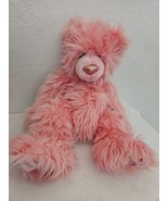 Russ Serena Pink Bear Plush Stuffed Animal Shaggy 17&quot; Shiny Nose Feet - £34.94 GBP
