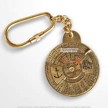 Handmade Brass 40 Year Calendar Auto Car Keychain Keyring Nautical Gift Souvenir - £7.10 GBP