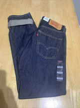 Levis 501 Original Fit Mens Stretch Jeans 30x32 Dark Blue - $40.06