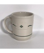 Longaberger Mug New Heritage Green Woven Traditions Pottery 12 Oz Coffee... - £13.32 GBP