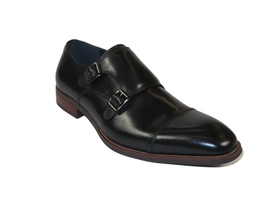 Men's Shoes STEVE MADDEN Leather upper Double Buckle Cap Toe Teon Black image 4