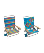 Rio Brands 18 in. 5 Position Adjustable Assorted Beach Folding Chair - P... - $245.52 CAD