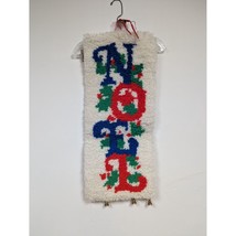 Vintage Retro Christmas NOEL Latch Hook 29x12” Completed Rug Wall Hanging Decor - £19.95 GBP
