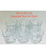 6 Glass Whiskey 3D Peaks Mountain Bar Rocks Glasses Old Fashioned New Li... - $756.28 MXN