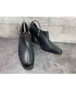 Harley Davidson Women Shoes Black 9 M Leather Studded Slip On Heel Ankle... - $64.95 CAD