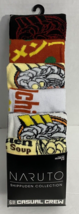 6 Pair Naruto Shippuden Collection Noodles Men’s Crew Socks Size 8-12 - £10.45 GBP