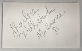 Sharlene Wells Signed Autographed &quot;Miss America&quot; 3x5 Index Card - $15.00
