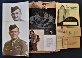 LOT 1943 vintage Staff Sgt DAVID HINES harrisburg pa MILITARY PHOTOS SCR... - $68.26