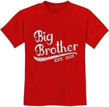 T-STARS Boys Youth Size Small Red Big Brother Est. 2021 Graphic T-Shirt New - £6.53 GBP