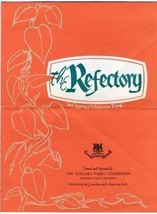 The Refectory Restaurant  Menu Niagara Falls Ontario 1952 Canada - $14.89